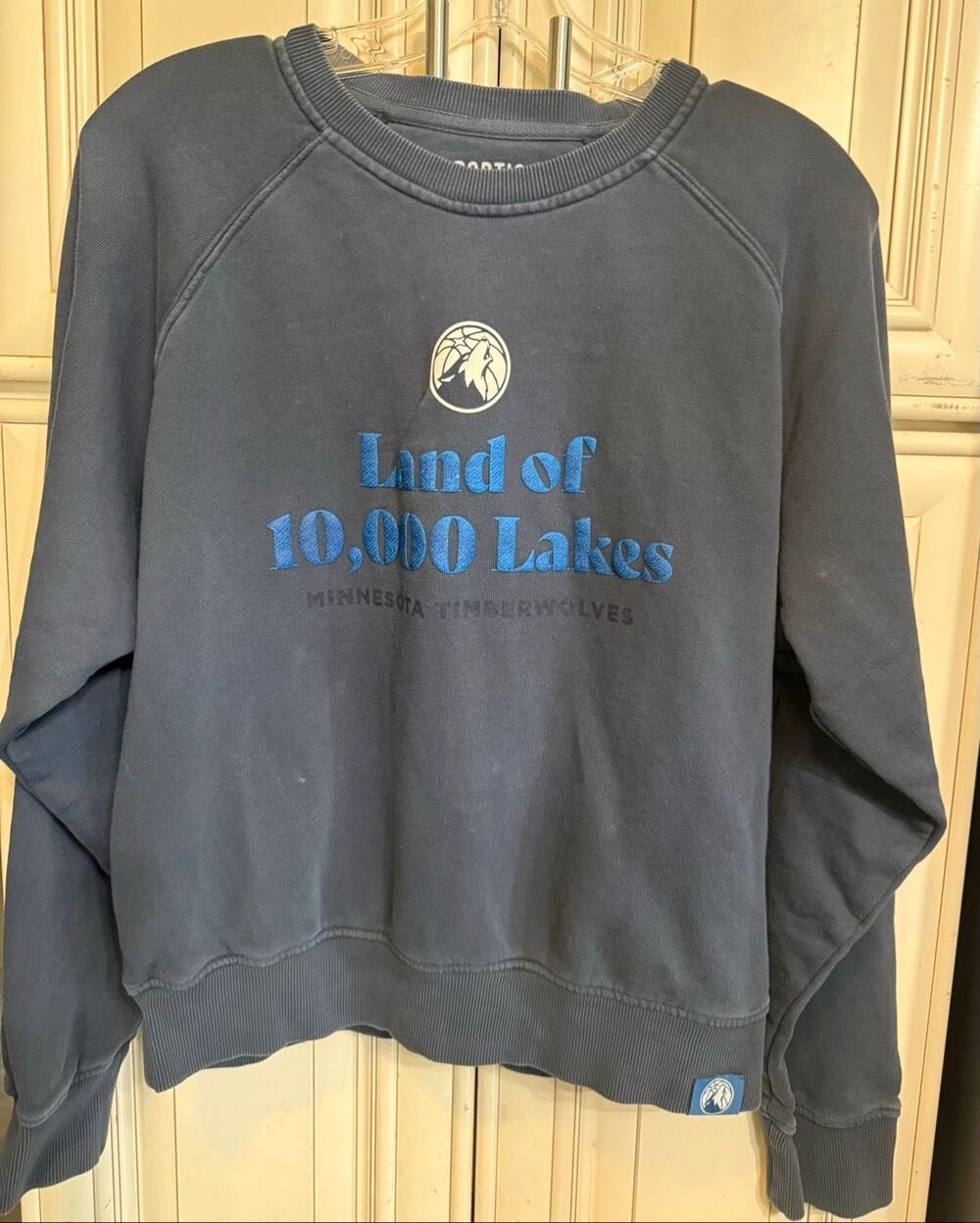 Sportige Youth Minnesota Timberwolves NBA Fleece Crewneck Sweatshirt Blue Medium